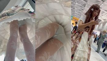 【KFC原创CD】LO洛丽塔小姐姐逛街蓝内白色性感丝袜破了洞 - 私房ACG - sifacg.com