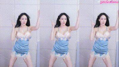 韩国BJ siw0ns 时元 蓝丝绸吊带睡裙 动图预览 - 私房ACG - sifacg.com