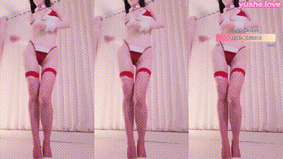 韩国BJ in0410圣诞小恶魔：网格袜+油亮大胸躺椅诱惑 动图预览 - 私房ACG - sifacg.com