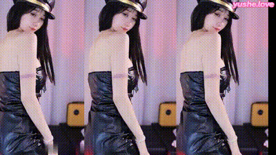 斗鱼主播舒指导黑色皮革船长制服紧身超性感 动图预览 - 私房ACG - sifacg.com