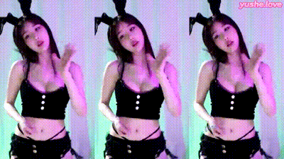 韩国主播 ddooyaa 黑色蕾丝小吊带 动图预览 - 私房ACG - sifacg.com