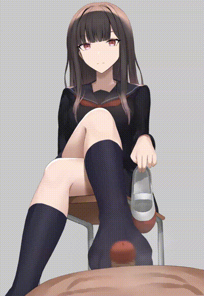 [さじな] 制服黒髪ちゃんの足 动图预览 - 私房ACG - sifacg.com