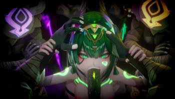 [Gerrry] 【Nefer/奈芙爾】"作戰失敗！高傲的蛇系美人淪為丘丘人部落的產奶母牛...*The battle failed! The proud snake-like beauty was reduced to a dairy cow for the Hilichurl tribe..." [中文字幕] - 私房ACG - sifacg.com