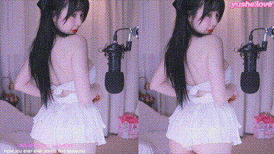 韩国BJ pinktension | 白色蝴蝶结露背抹胸 动图预览 - 私房ACG - sifacg.com