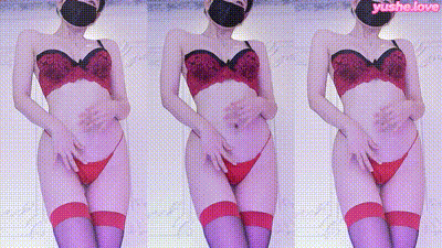 韩国BJ muse62 蒙面红黑蕾丝内衣 性感撩胸热舞 动图预览 - 私房ACG - sifacg.com