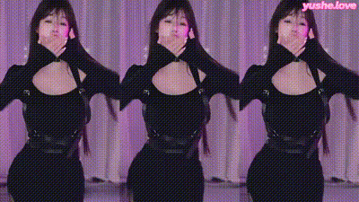 主播阿喜BABY 黑色露肩皮带热舞撩人 动图预览 - 私房ACG - sifacg.com