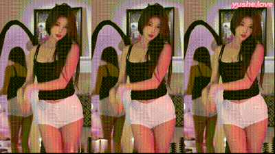 呆萌兔兔的粉色夜光热舞 动图预览 - 私房ACG - sifacg.com