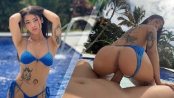 Sexy Colombian is fucked in the pool, she loves big cock!-anna cherry7 - 私房ACG - sifacg.com