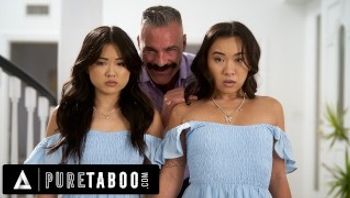 PURE TABOO Asian Stepsisters Lulu Chu & Kimmy Kimm Fulfill Their Stepdad's Doppelganger Fantasy-lulu chu - 私房ACG - sifacg.com