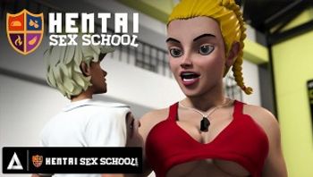 HENTAI SEX SCHOOL - 无尽的学生吃掉老师的完美阴户，直到她达到高潮！-kira noir - 私房ACG - sifacg.com