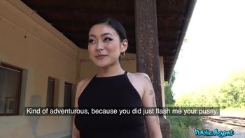 Public Agent - wet pussy Japanese girl with big tits gets Creampie in public train station-rae lil black - 私房ACG - sifacg.com