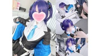 💙 【Aliceholic13】Hayase Yuka Blue Archive Cosplay OfficeLove 无尽中出合辑-aliceholic13 - 私房ACG - sifacg.com