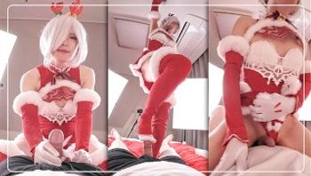 【尼尔机械纪元】圣诞节🎄性感的 2Bcoser, 伪娘和性情色視頻　【個人撮影】 7-shinen2022 - 私房ACG - sifacg.com