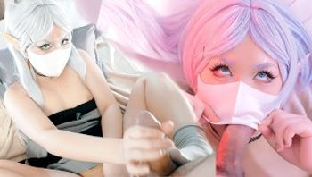 Cosplay芙莉莲尝试足交和手淫并用还被手指抽插达到高潮-masukuchan - 私房ACG - sifacg.com